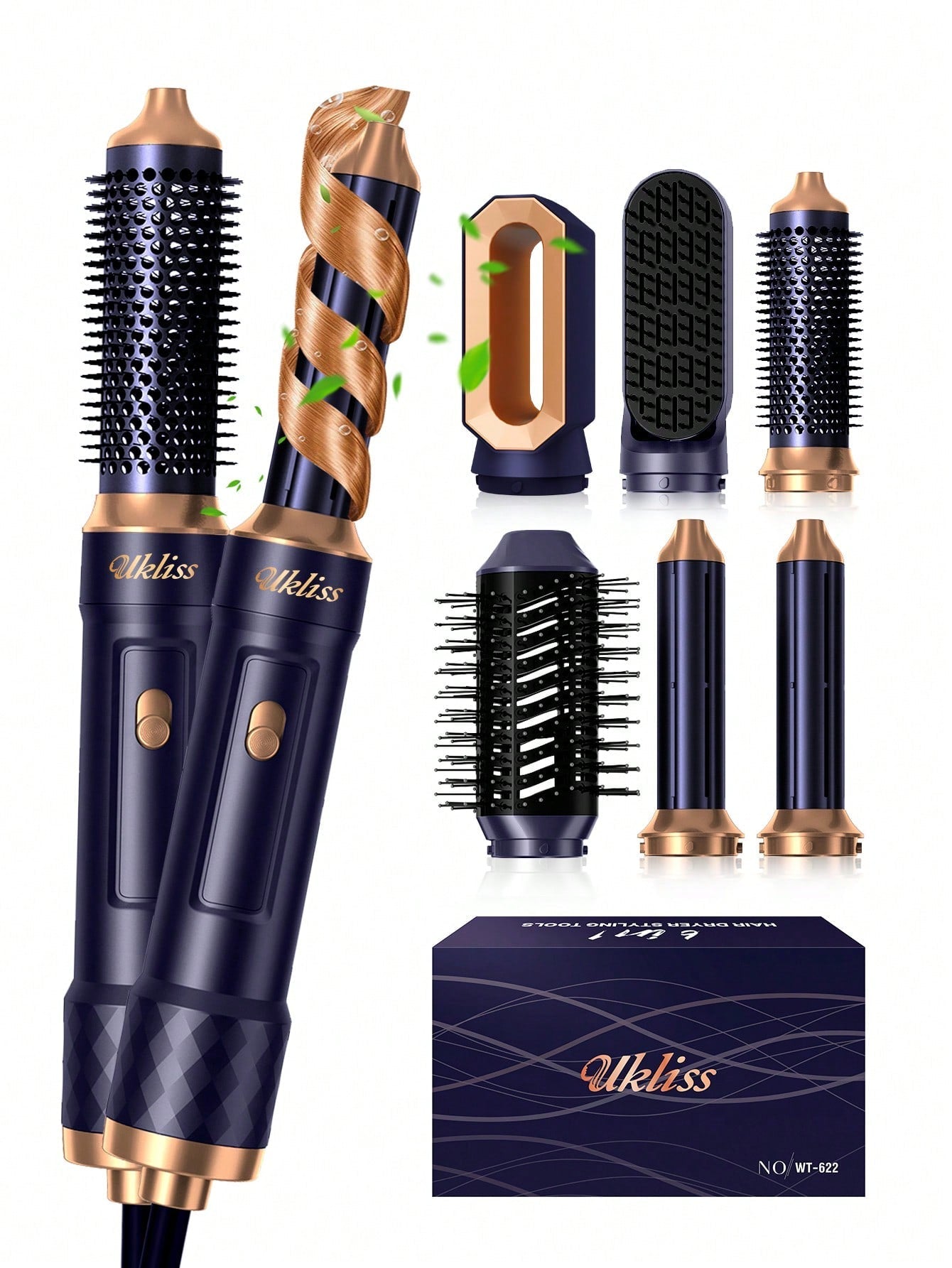 6 In 1 Multifunctional 60000rpm Automatic Air Curling Styling Hair Dryer With Hot Air Brush