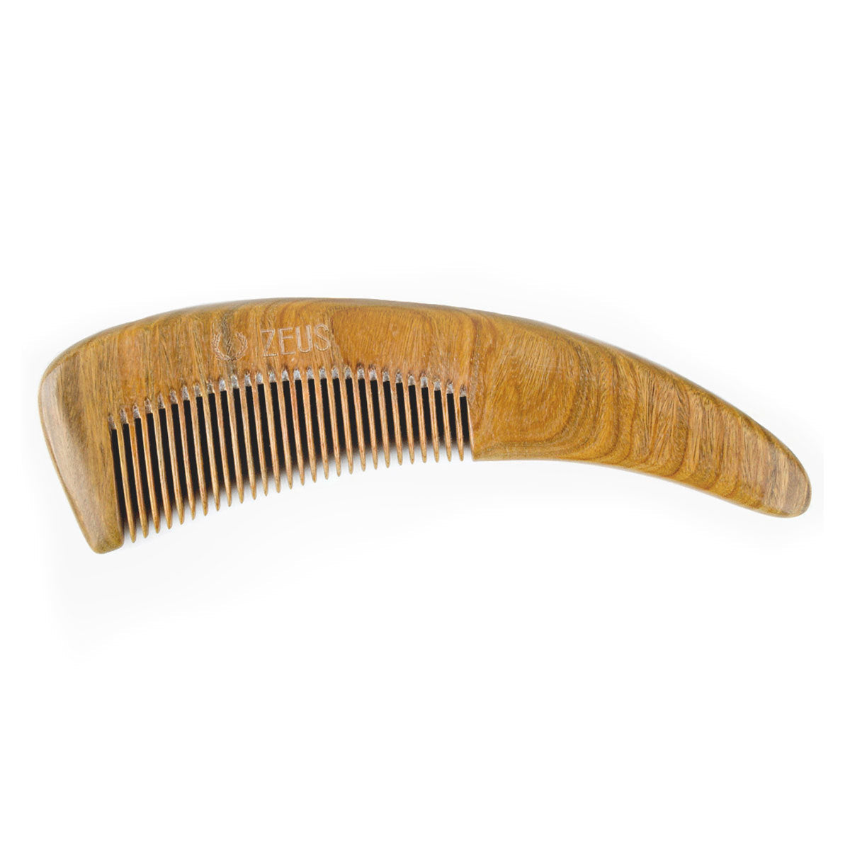 Zeus Large Curved Sandalwood Beard Comb #10080411