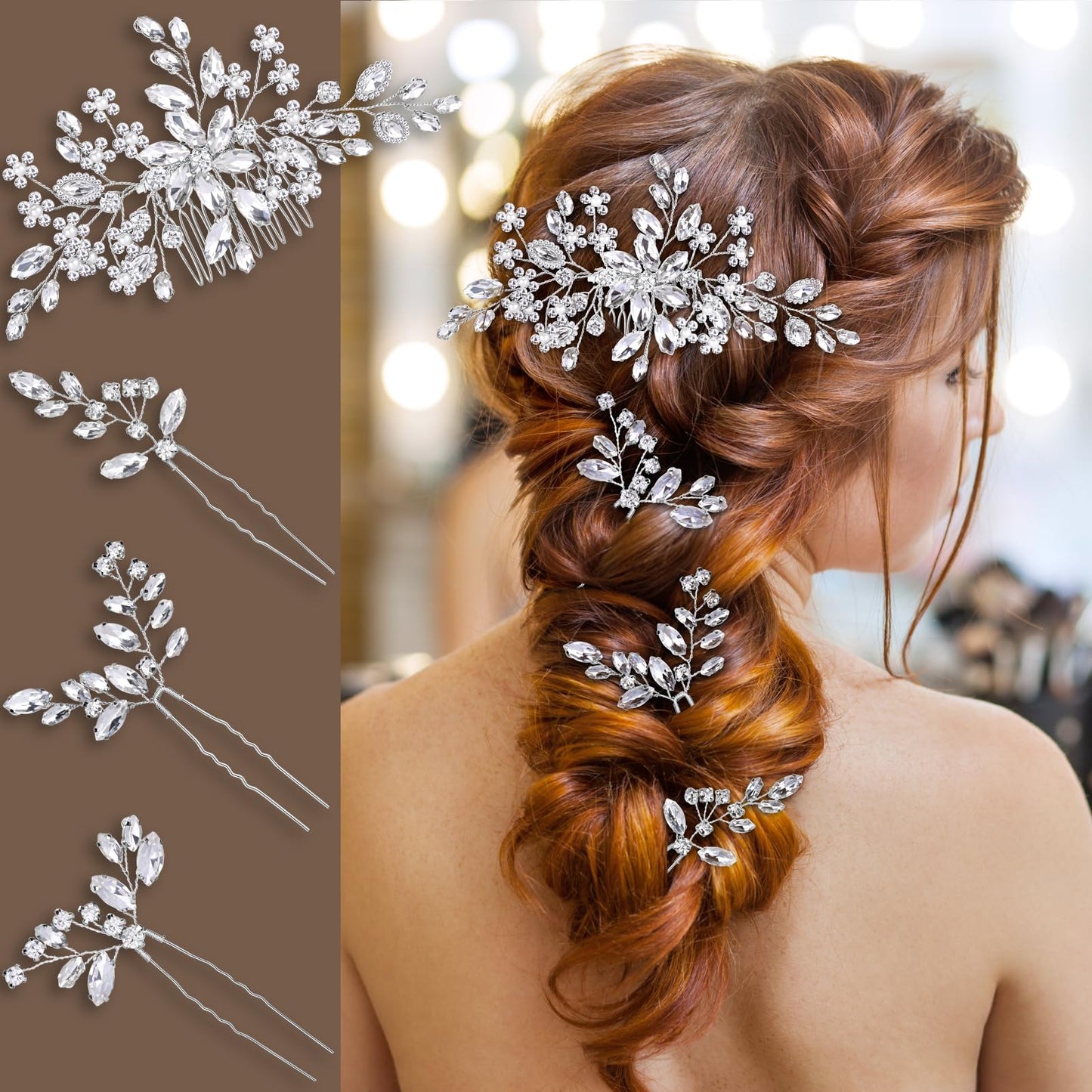 Wedding hair accessories, Bridal hair accessories for wedding hair piece, Wedding hair piece for brides, Bridal headpiece, Bride hair accessories wedding, Bridal hair comb,Bridesmaid hair clip pins