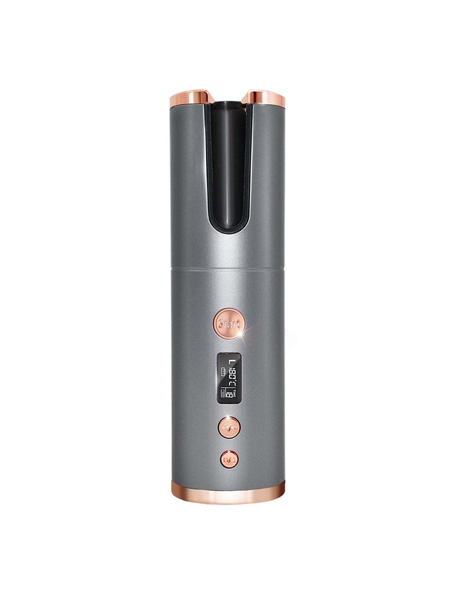 Wireless Charging Automatic Rotating Curling Iron, Gray