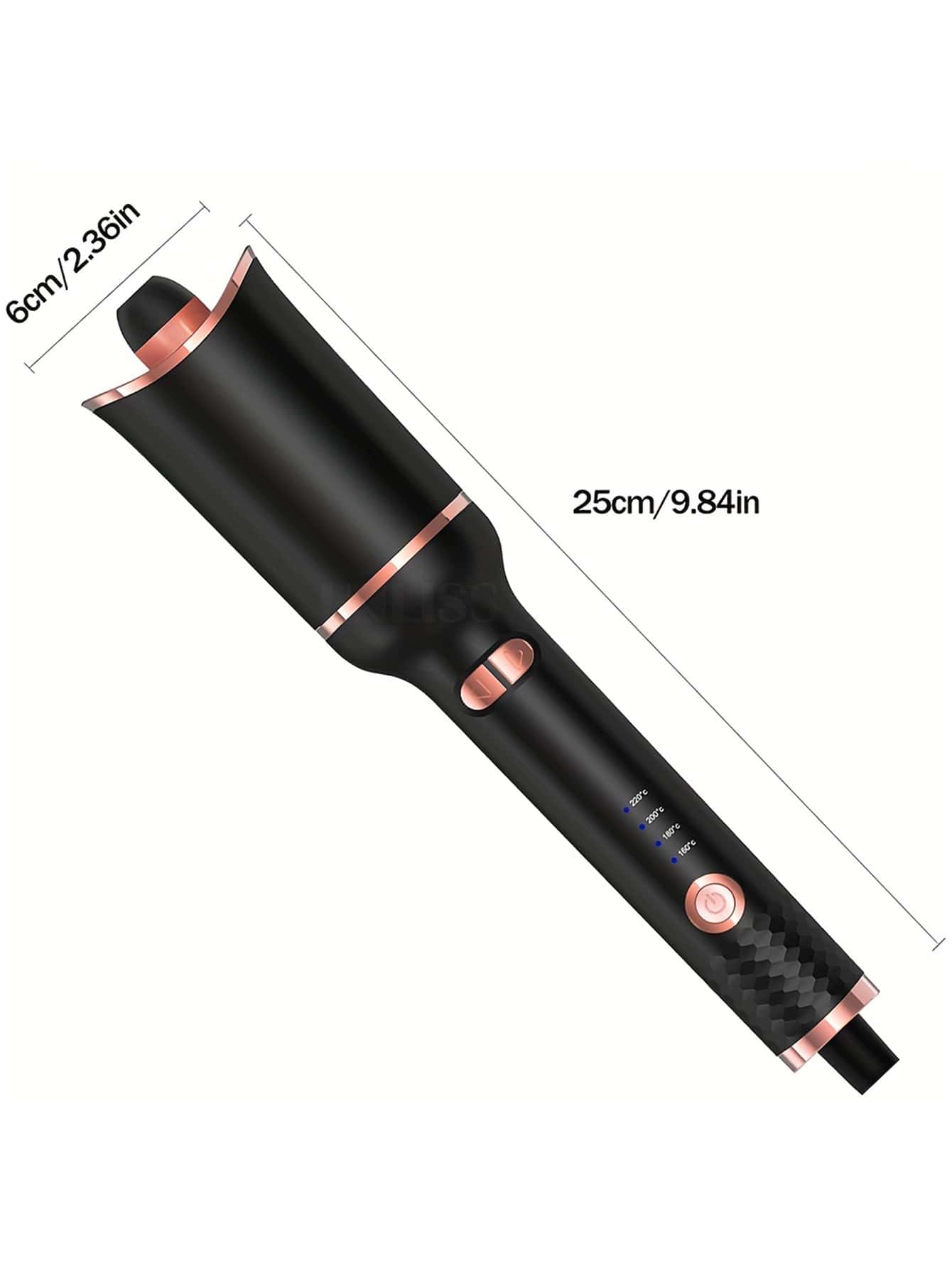 1pc Automatic Ceramic Curling Wand, 1inch Rotating Curler With 4 Temperature Settings And 3 Timer Settings, Dual Voltage Curling Irons For Home And Travel Use
