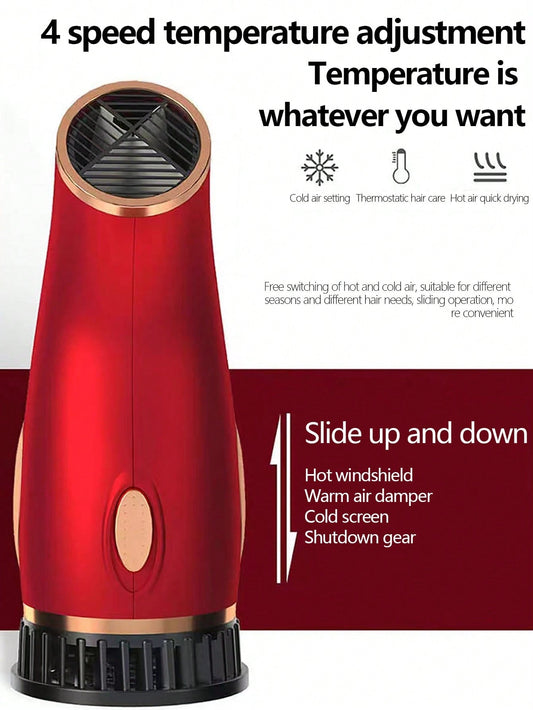 1pc Desktop & Wall Mounted Hair Dryer Without Handle, 45° Arc, Suitable For Household Use