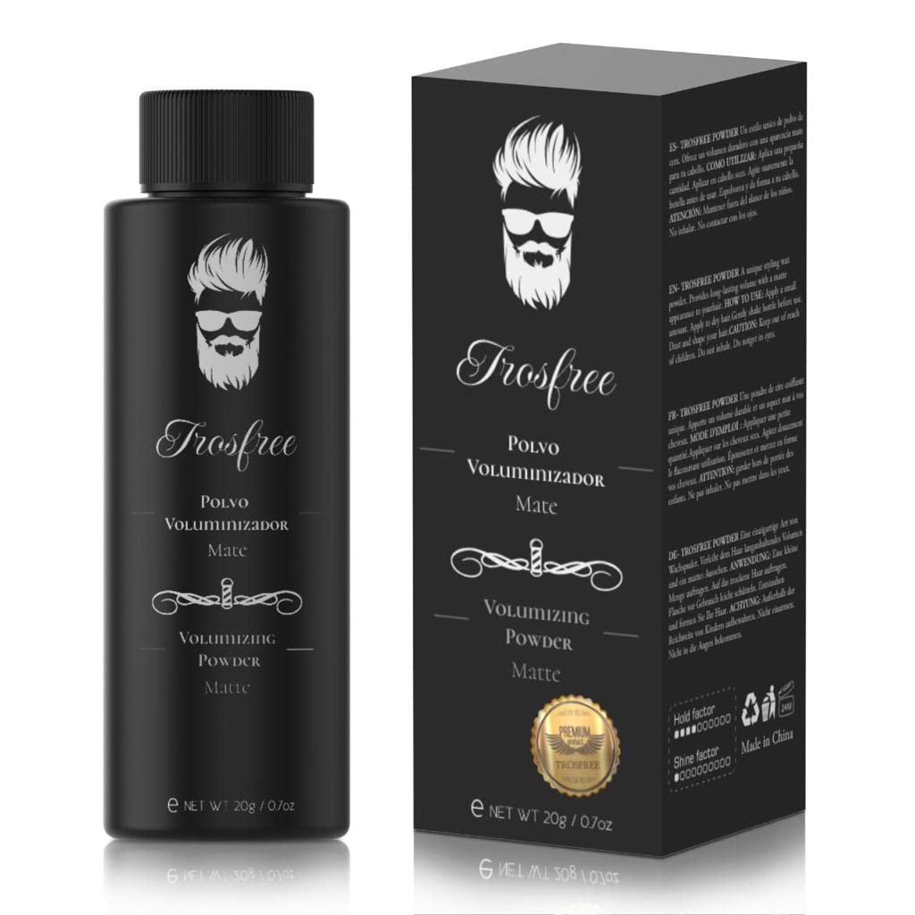 Trosfree: Texture Powder 20 gr - Hair Powder for Men - Hair Styling Powder for Men - Hair Texture Powder for Men - Texturizing Powder - Hair Volume Powder - Powder Hair Styling Men & Women