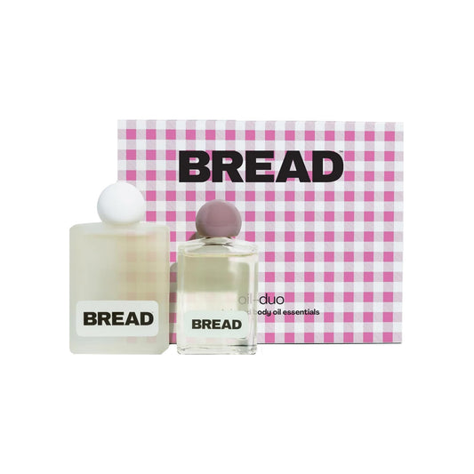 Bread BEAUTY SUPPLY oil-duo: For Your Hair & Body | Full-Size Macadamia Oil & Travel Size Hair Oil | For All Hair Types | Colour Safe, Silicone Free, Vegan & Cruelty Free | 1 oz 30 mL / 1.56 oz 46 mL