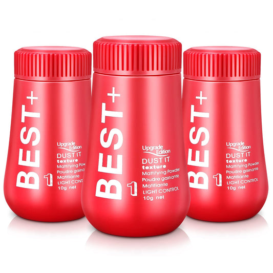 3Pcs Hair Powder, 30g Oil Control Styling Hair Powder Volume Powder Portable Mattifying Texture Powder Soft Fluffy all Day Hair No Mess Dust it Hair Root Lifting Powder for Men