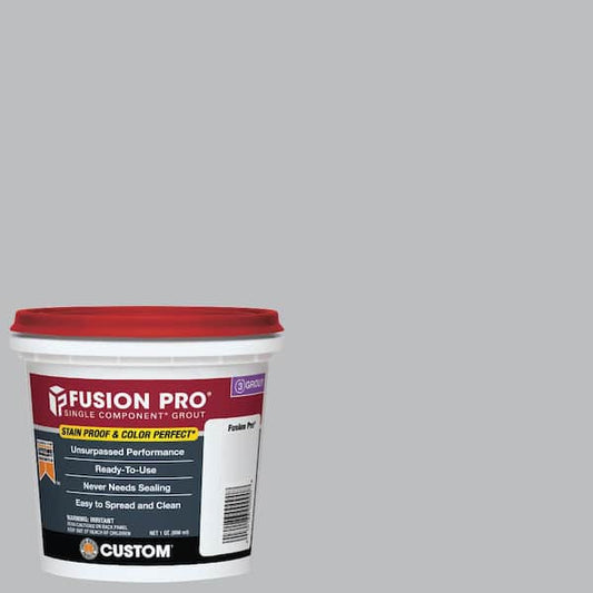 Tile Grout Fusion Pro #115 Platinum 1 Quart Single Component Ready To Use