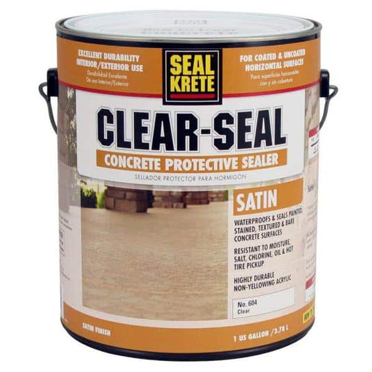 1 Gal. Interior/Exterior Concrete Protective Sealer, Satin Clear